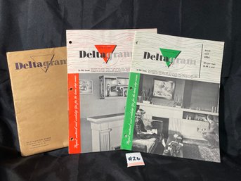 (2) 1954 Deltagram Tool Magazines - Vintage