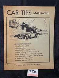 October 1971 'Car Tips' Magazine