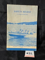 1960 'SAFETY AFLOAT' For Owners Of Small Boats Booklet