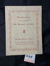 1908 'Entertainment For The Benefit Of St. Simeon's Church'