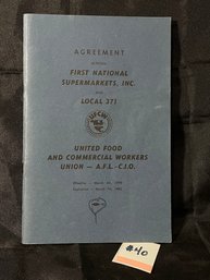Agreement Between First National Supermarkets, Inc. And Local 371