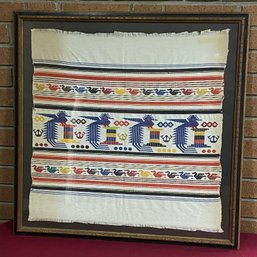 Central American/Mayan Framed Textile - Native American Art, Guatemala