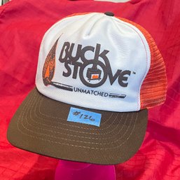 Buck Stoves 'Unmatched' VINTAGE Trucker Snap Back Hat