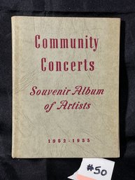 Community Concerts - Souvenir Album Of Artists 1952-1953