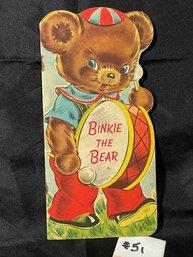 'Binkie The Bear' Vintage Children's Booklet 1949