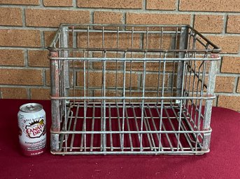 Vintage Metal Milk Crate