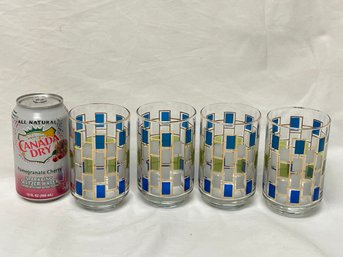 Set Of 4 'Nordic' Mid-Century Glasses By Libbey