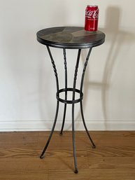 Stone Top Iron Plant Stand/Table