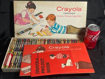 Vintage Crayola Crayons Color Drawing Set 1958 Vintage