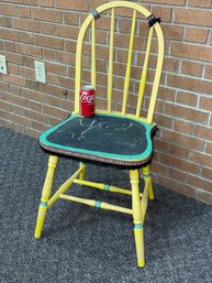Vintage 'Art Chair' With Chalkboard Seat