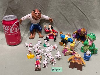 Disney Toys, Figurines Lot - Beauty & The Beast, 101 Dalmatians, Peter Pan