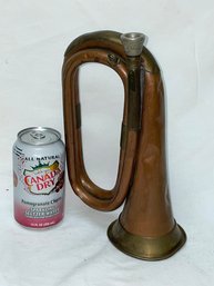 Vintage Brass And Copper Bugle Horn