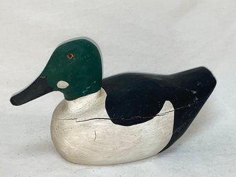 1971 Golden Eye Duck Carved Wood Decoy