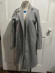 ZARA Long Gray Coat - Women's Size Medium