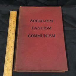 1934 'SOCIALISM, FASCISM, COMMUNISM' Antique Book