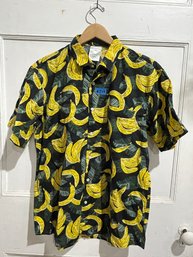 The Banana Shirt! Size Medium - Button Down Short Sleeve