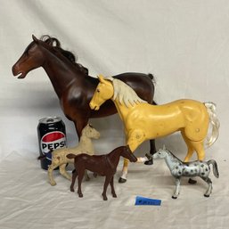 Vintage Toy Horses Lot Including 1975 Gabriel