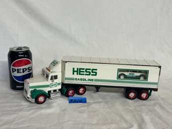 1992 Hess Toy Truck - 18 Wheeler With Racer