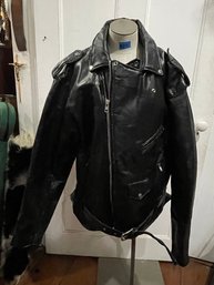 Diamond Plate Buffalo Leather Jacket - Size 2x Motorcycle Wear