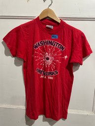 1986 Washington, Connecticut July 4th Fireworks Vintage T-Shirt, Small