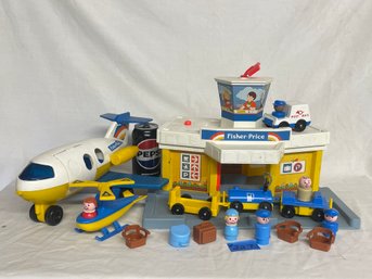 FISHER PRICE Airport Play Set 1980 Complete VINTAGE Toy