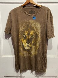 LION HEAD Size Large T-Shirt, Goodie Two Sleeves