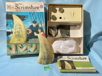 1973 Moby Dick Scrimshaw Kit With Faux Whale Tooth