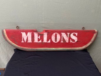 Painted Wood MELONS Sign (3 Feet) Fun Country Decor