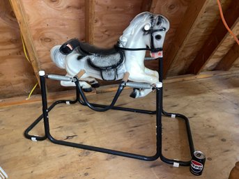 The Lone Ranger's SILVER Spring Rocking Horse 1980 Vintage By Wonder/Gabriel