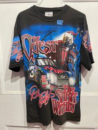 All Over Screenprint DALE EARNHARDT Graphic T-Shirt, Size Medium