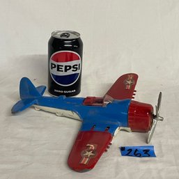 HUBLEY Kiddie Toy Folding Wing Vintage Toy Airplane