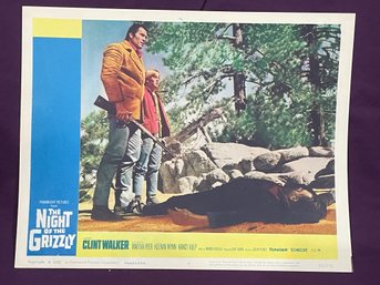 'The Night Of The Grizzly' 1965 Movie Lobby Card - Clint Walker