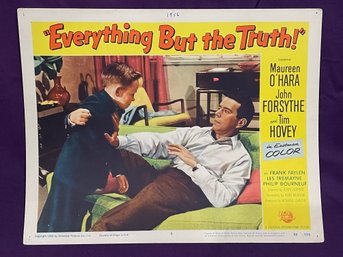 'Everything But The Truth!' 1956 Vintage Movie Lobby Card
