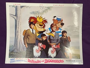 Walt Disney 'Bedknobs And Broomsticks' 1971 Movie Lobby Card