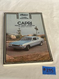 1970-1974 CAPRI Ford/Mercury Auto Service, Repair Handbook