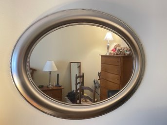 Silver Frame Oval Wall Mirror