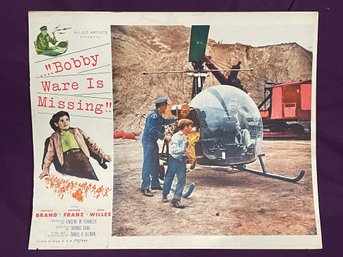 'Bobby Ware Is Missing' 1955 Vintage Movie Lobby Card