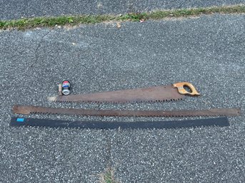 2 Man Saws Lot - Antique/Vintage Tools