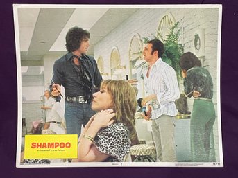 'SHAMPOO' 1975 Vintage Movie Lobby Card - Warren Beatty & Julie Christie