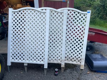 (3 Sections) White Vinyl Privacy Fencing Panels