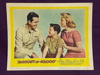'BAILOUT AT 43,000' 1957 Vintage Movie Lobby Card