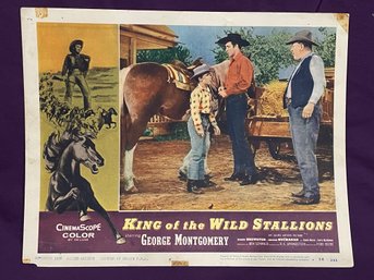 'KING OF THE WILD STALLIONS' 1958 Lobby Card - Horses