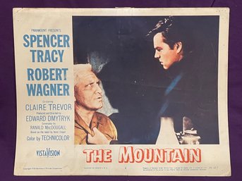 'THE MOUNTAIN' 1956 Movie Lobby Card - SPENCER TRACY & ROBERT WAGNER