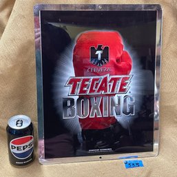 TECATE BOXING Mexican Cerveza Beer Bar Advertising Sign