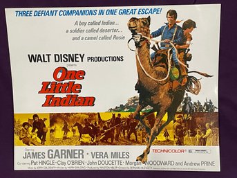 Walt Disney 'One Little Indian' 1973 Vintage Movie Lobby Card