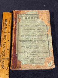 1827 Antique Arithmetic Book By DANIEL ADAMS, M. D.