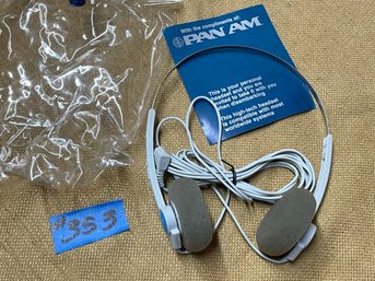 Vintage Pan Am Airlines Headphones