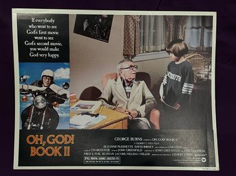 'OH, GOD! BOOK II' 1980 Movie Lobby Card VINTAGE George Burns