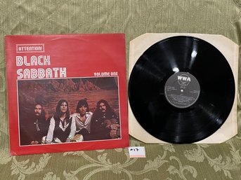 'Attention! Black Sabbath Volume One' Vintage Vinyl Record WWA 100