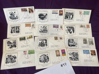 Lot Of 12 Revolutionary War/Colonial America First Day Stamp Covers 1977
